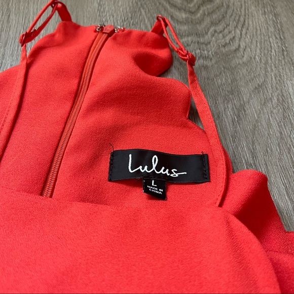 Lulus endlessly endearing dress sz L Royal Blue, Black, and Coral Red - Picture 2 of 10